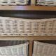 Storage furniture - wooden chest of drawers - 8 wicker drawers - bohemian countryside