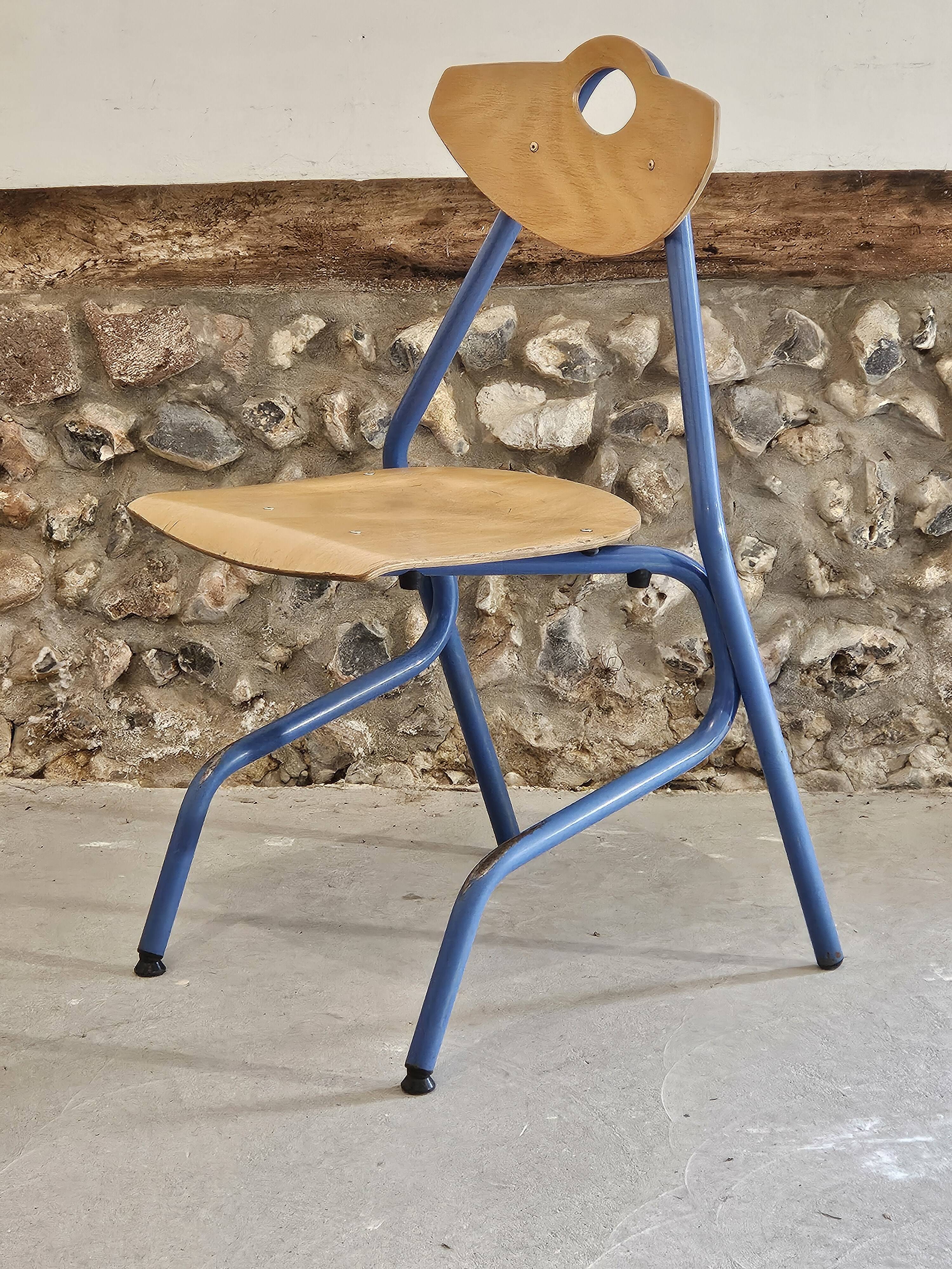 School chair 1980 1990 Modernist design