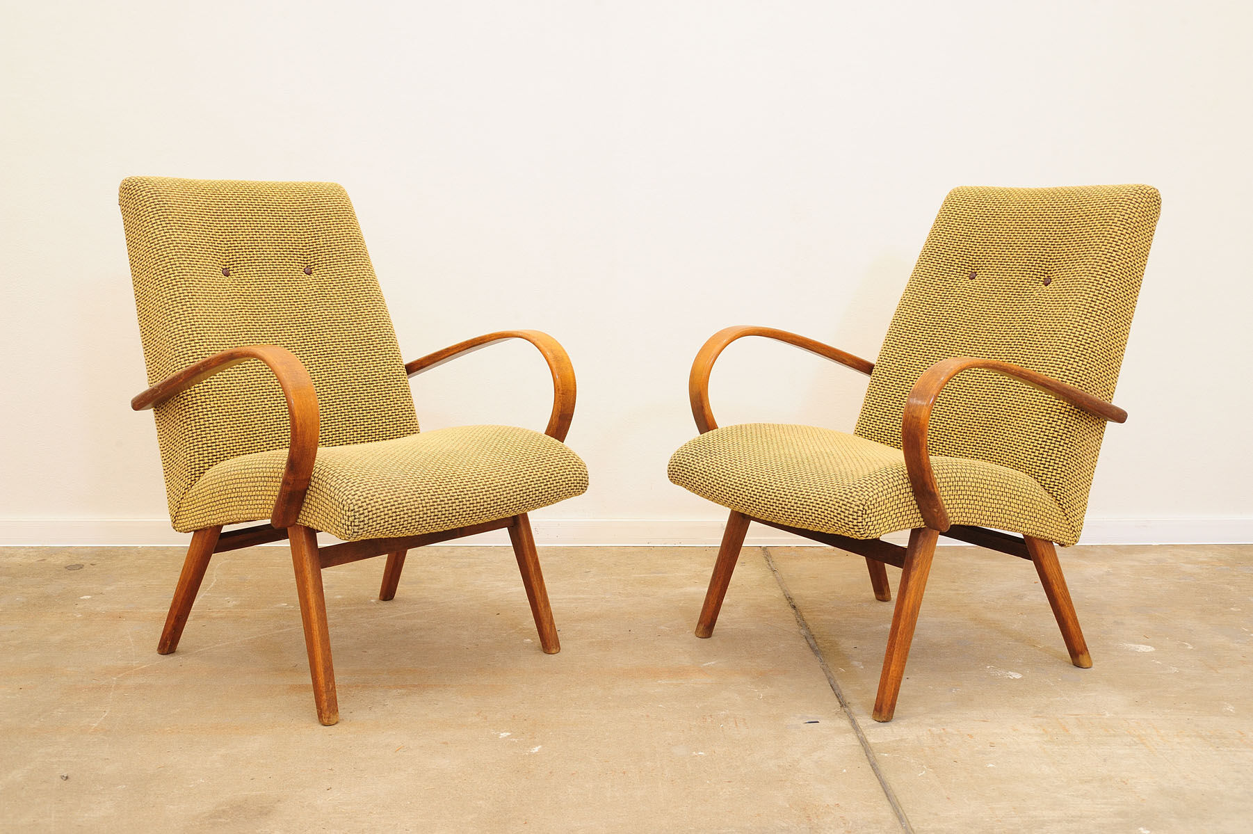 Pair of midcentury armchairs by Jaroslav Šmídek, 1960´s