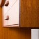 Danish vintage teak bookcase with a hidden desk, 1960s