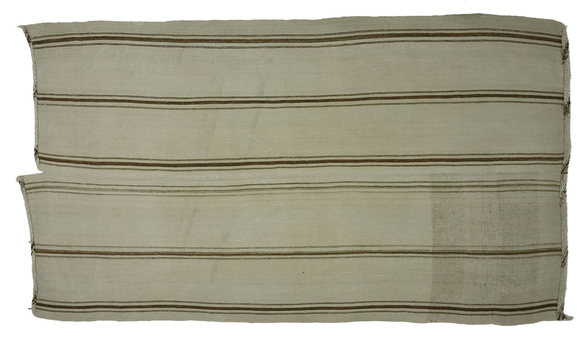 Turkish Kilim Konya Vintage 166x268 cm Beige Minimalist Stripes