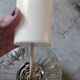 Vintage molded glass pendant light
