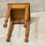 Light wood stool turned years 70/80