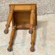 Light wood stool turned years 70/80