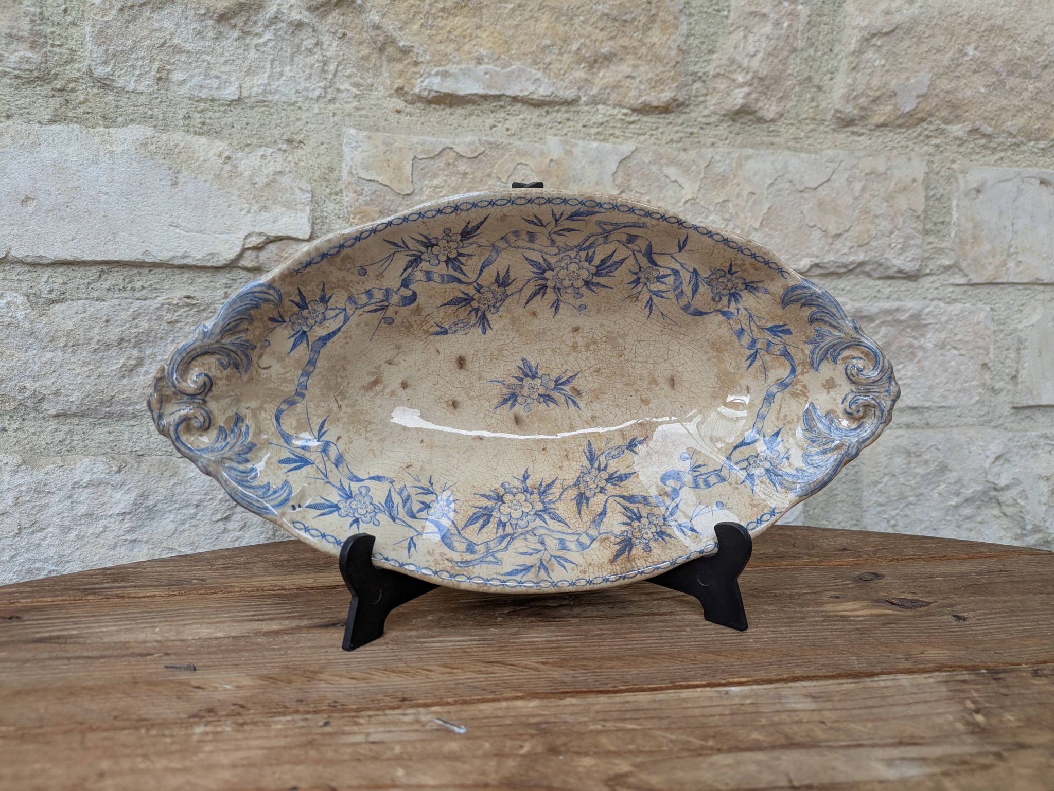 Antique U&C ceramic thorn bowl