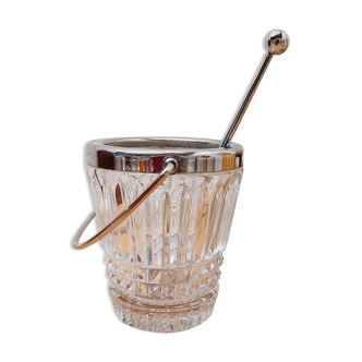 Seau à glace verre ciselé