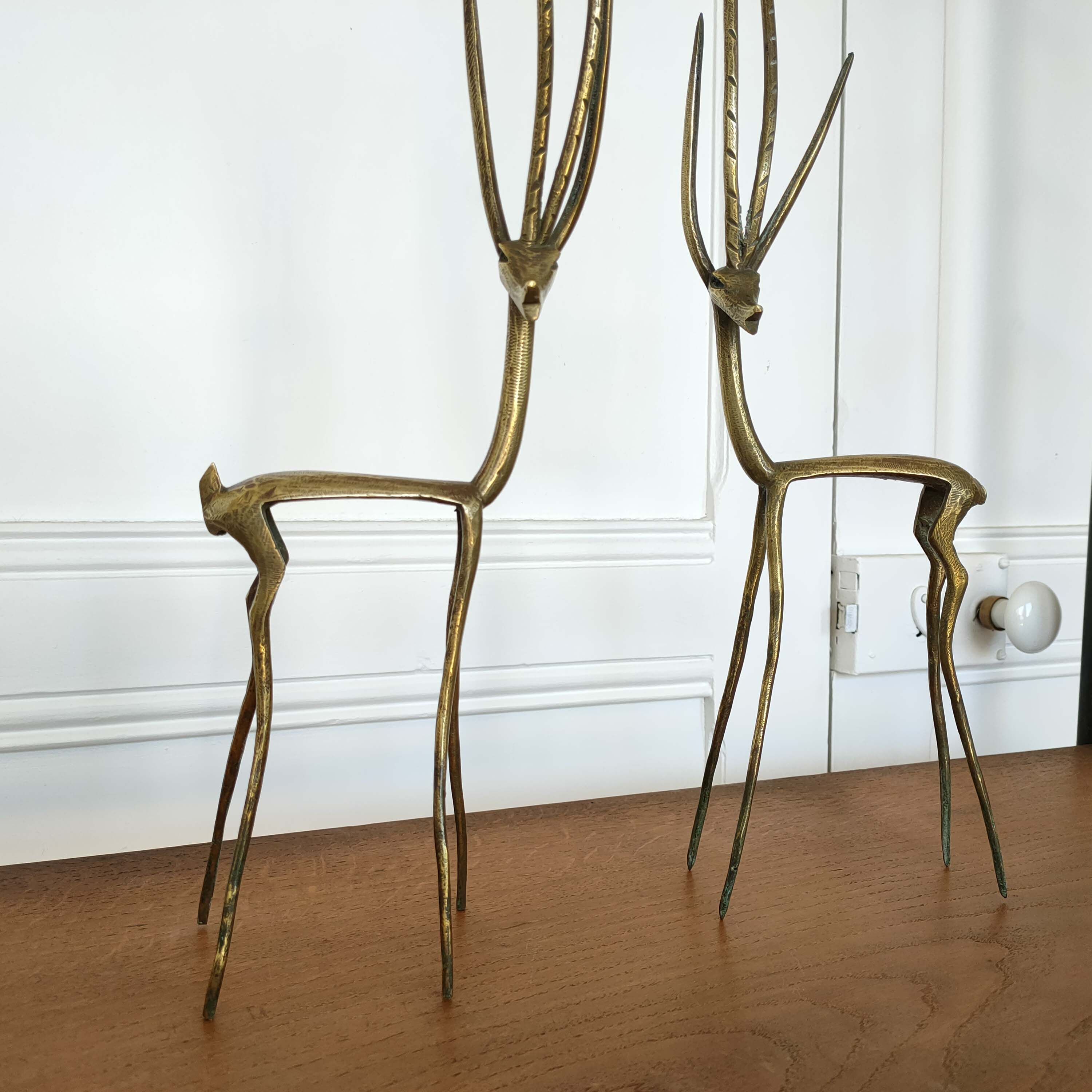 Brass gazelle antelopes