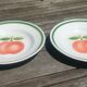 Two hollow plates Moulin des Loups apple decor