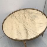 Brass and marble coffee table 60s