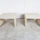 Pair of vintage travertine coffee or side tables, 1970s
