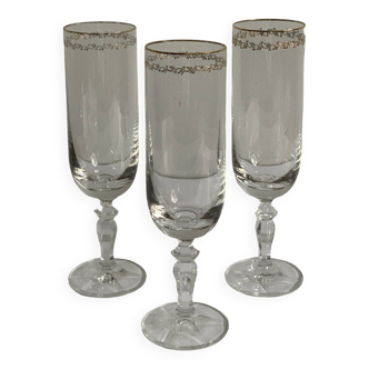 Crystal champagne flutes