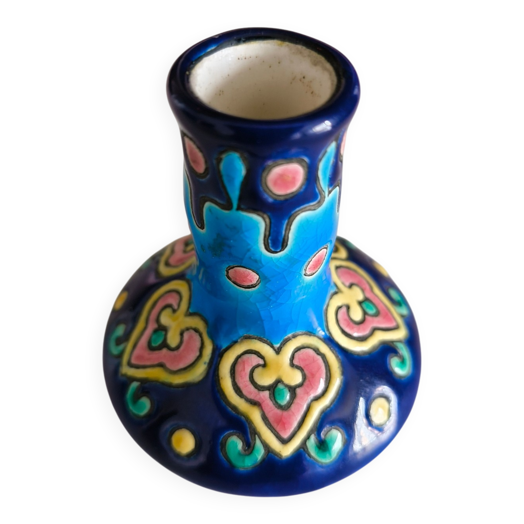 Mini vase in Longwy enamel – Model F3005 – 1950s/60s