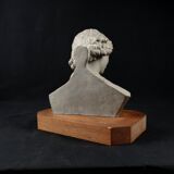 Terracotta bust of the smiling angel from Reims Cathedral with base