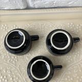 3 cups of black & yellow bistro coffee from Salès, France