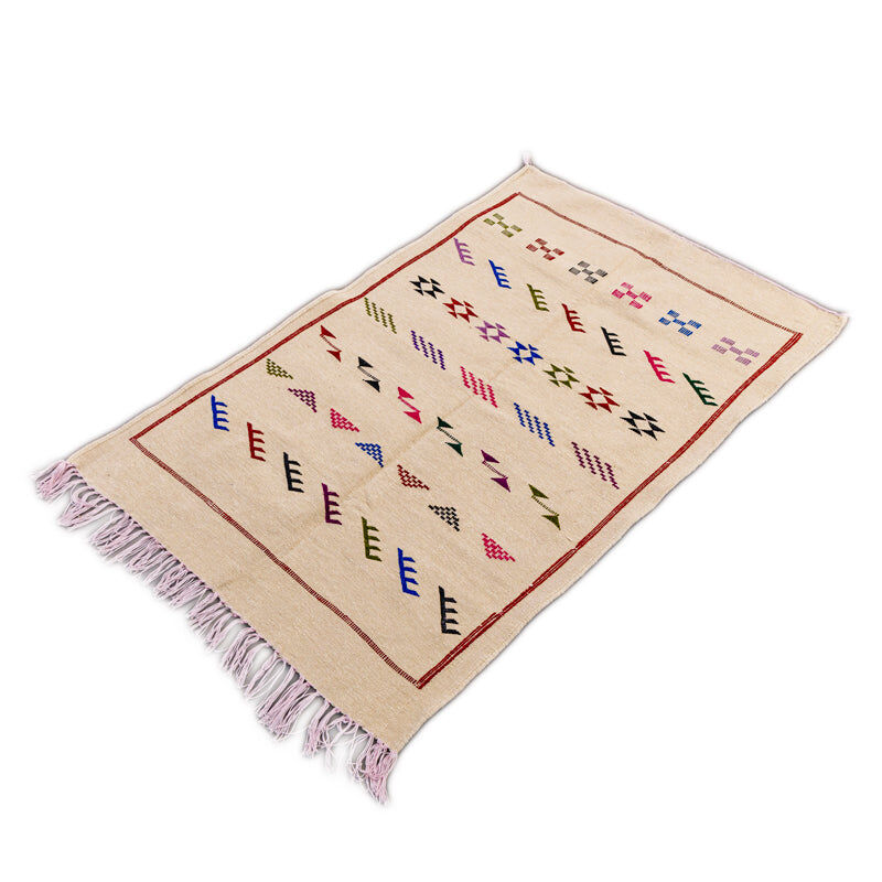 Bohemian cream Moroccan rug