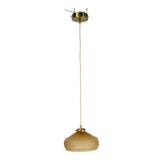 Vintage Art Deco Pendant Light – Molded Frosted Glass – 21 cm