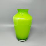 1970s Gorgeous Green Vase by Ind. Vetraria Valdarnese. Made in Italy