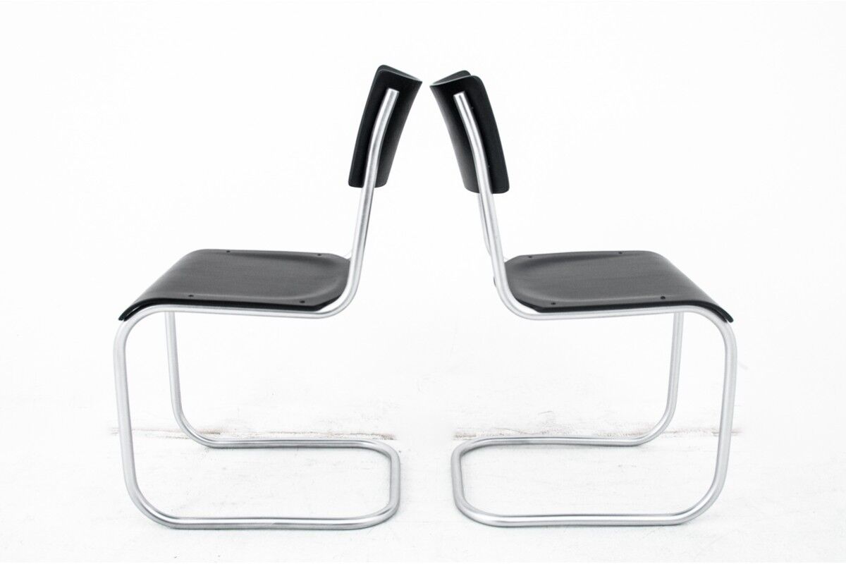 Dining table set table and 4 chairs by Mart Stam, Poland, 1930s