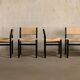 Martin Visser SE82 Chairs in Black Wood and hand woven Rush Seats for Spectrum