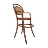 Children's high chair, curved beech and cannage 1960