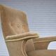 1950s, Danish armchair, furniture velour, ash wood legs.
