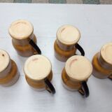 6 glazed terracotta mugs