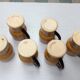 6 glazed terracotta mugs