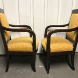 Pair of sticks Empire armchair