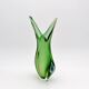 Murano vase Flavio Poli Sommerso Emerald Green Yellow Turquoise 26cm