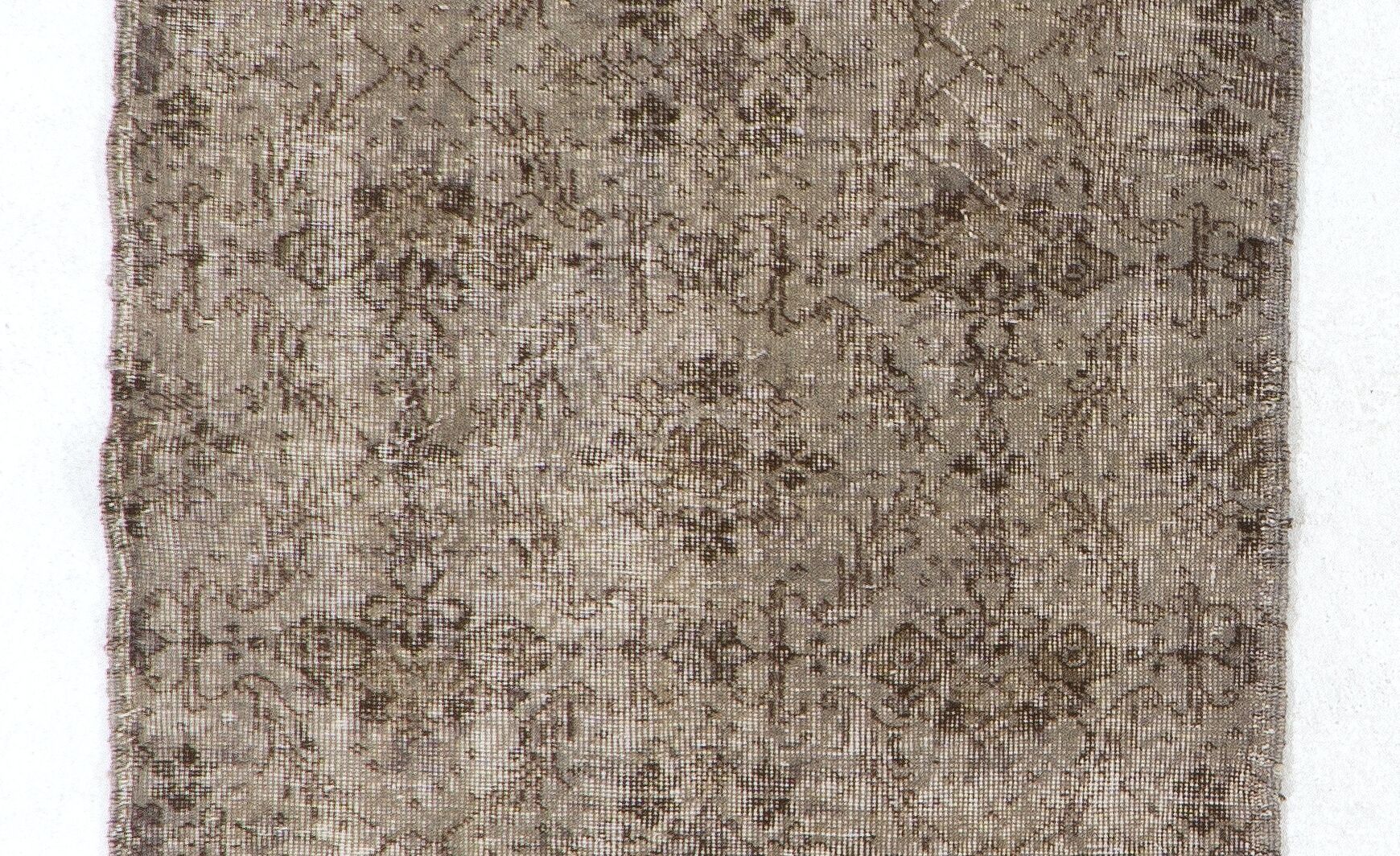 Vintage handmade turkish rug over-dyed in gray color