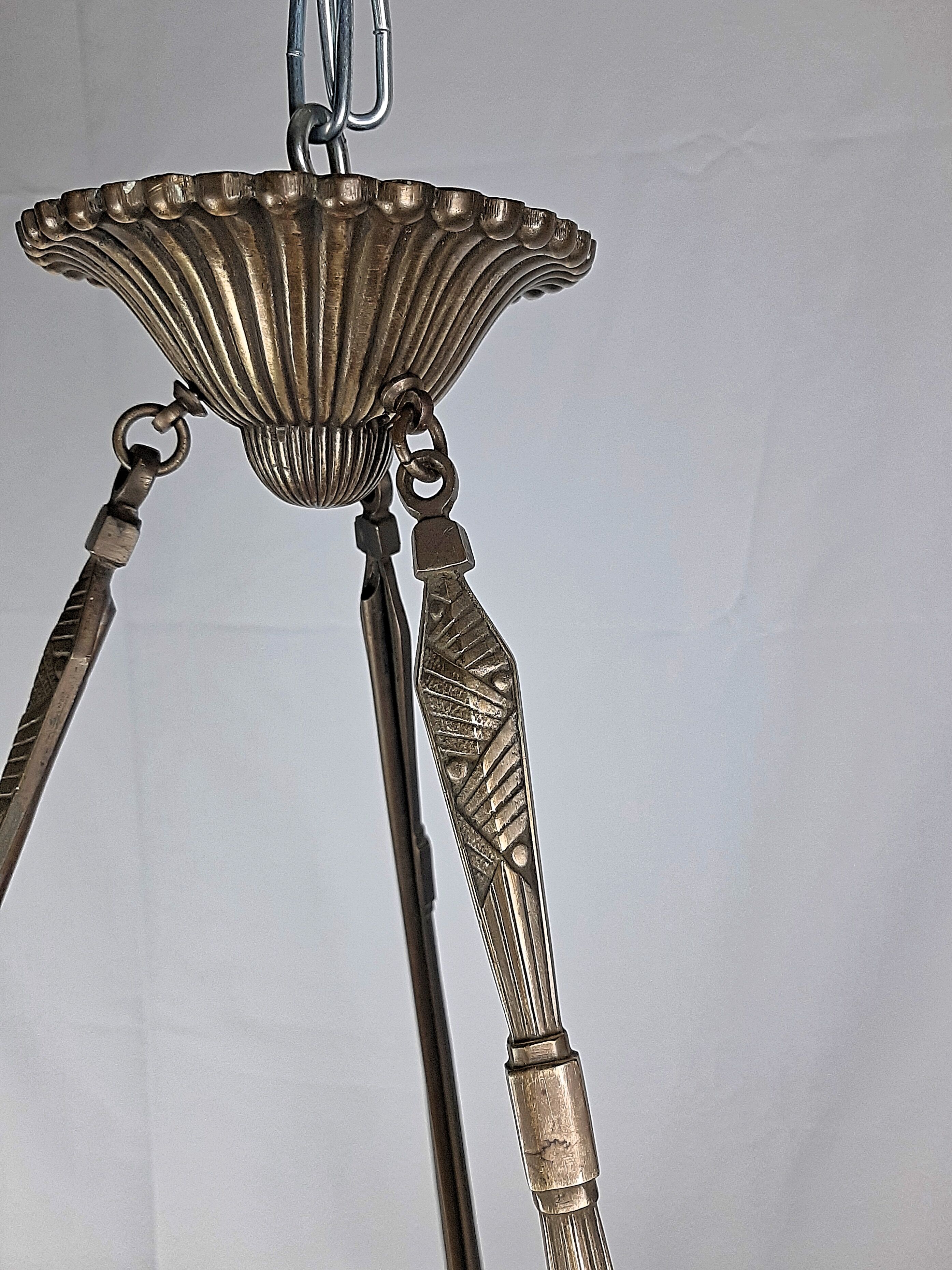 Suspension de schneider france vasque de 50cm monture en bronze