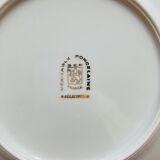 Lot 6/12 small plates - white porcelain - gold- ser - vintage -retro