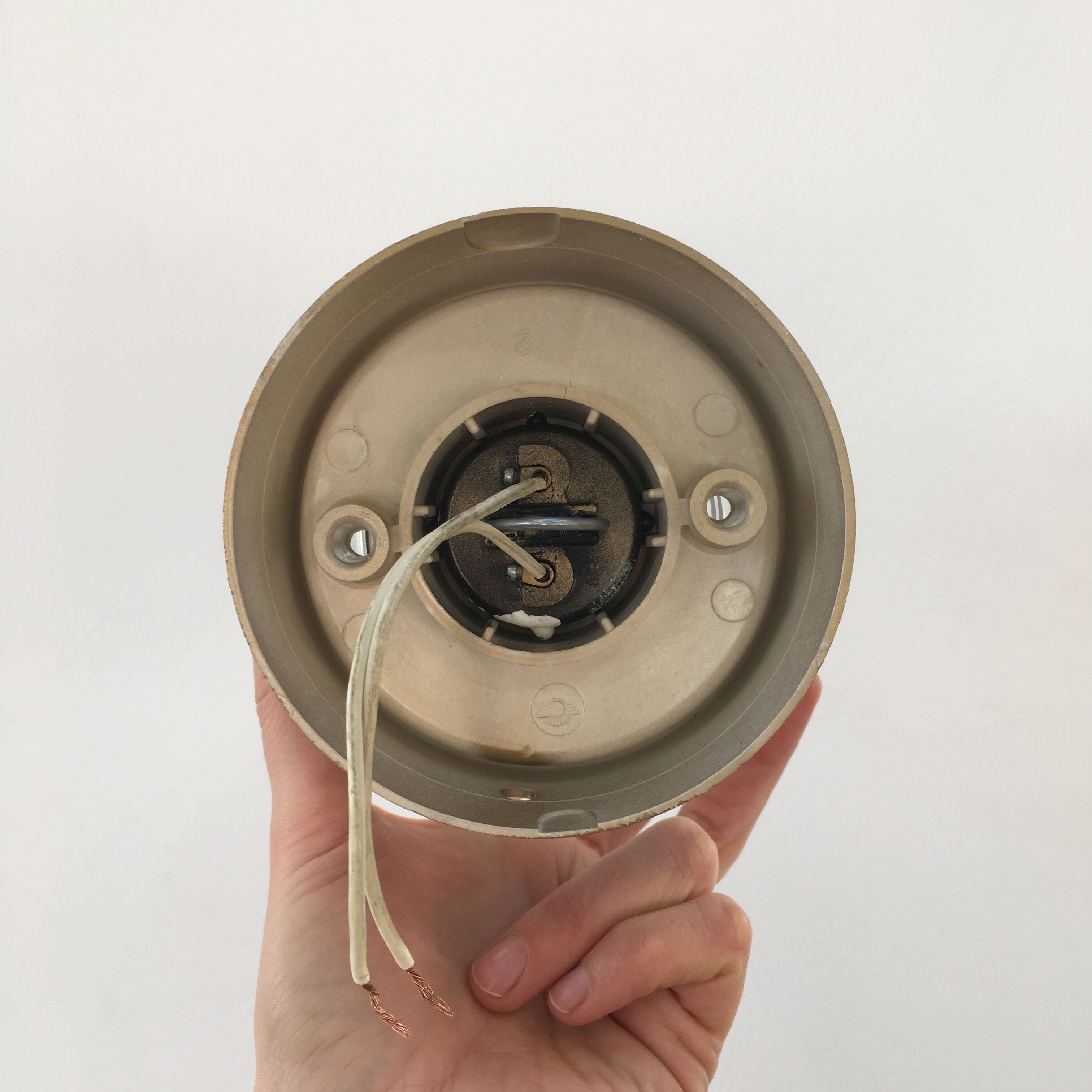 Molded glass wall lamp