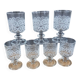 7 vintage wine glasses