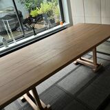 Solid oak dining table