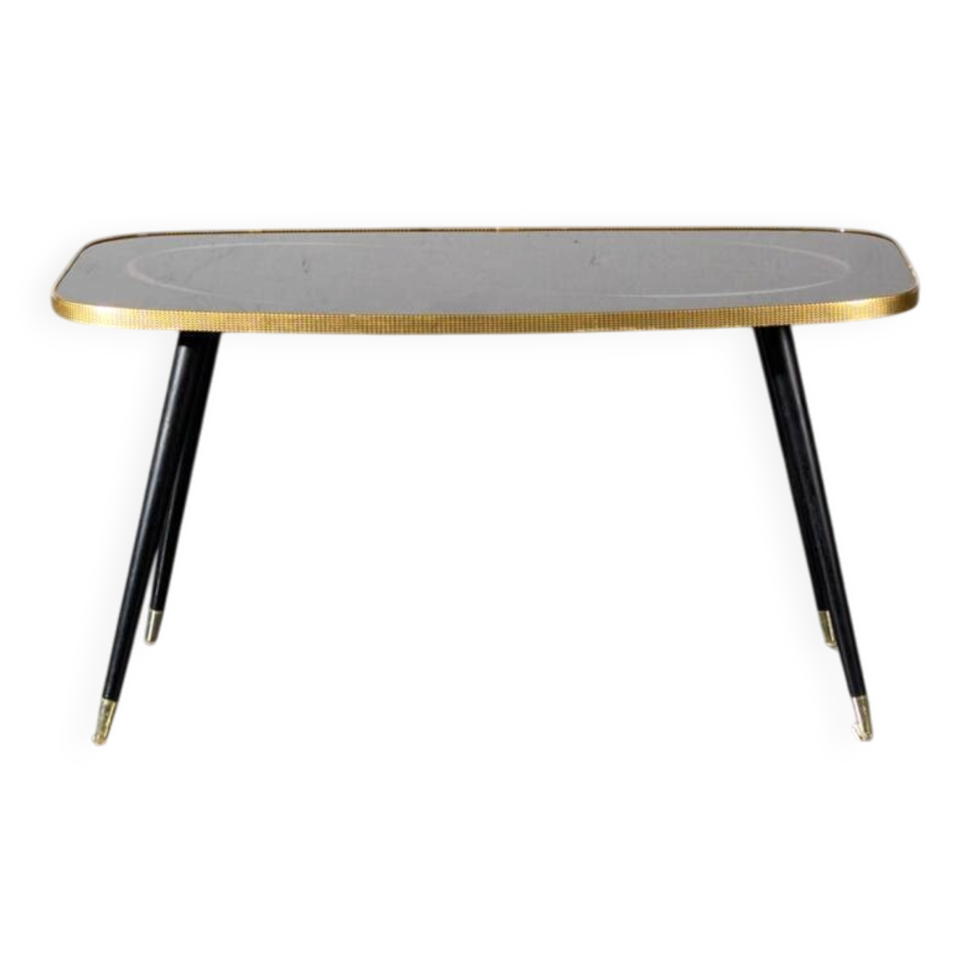 Large vintage screen-printed coffee table