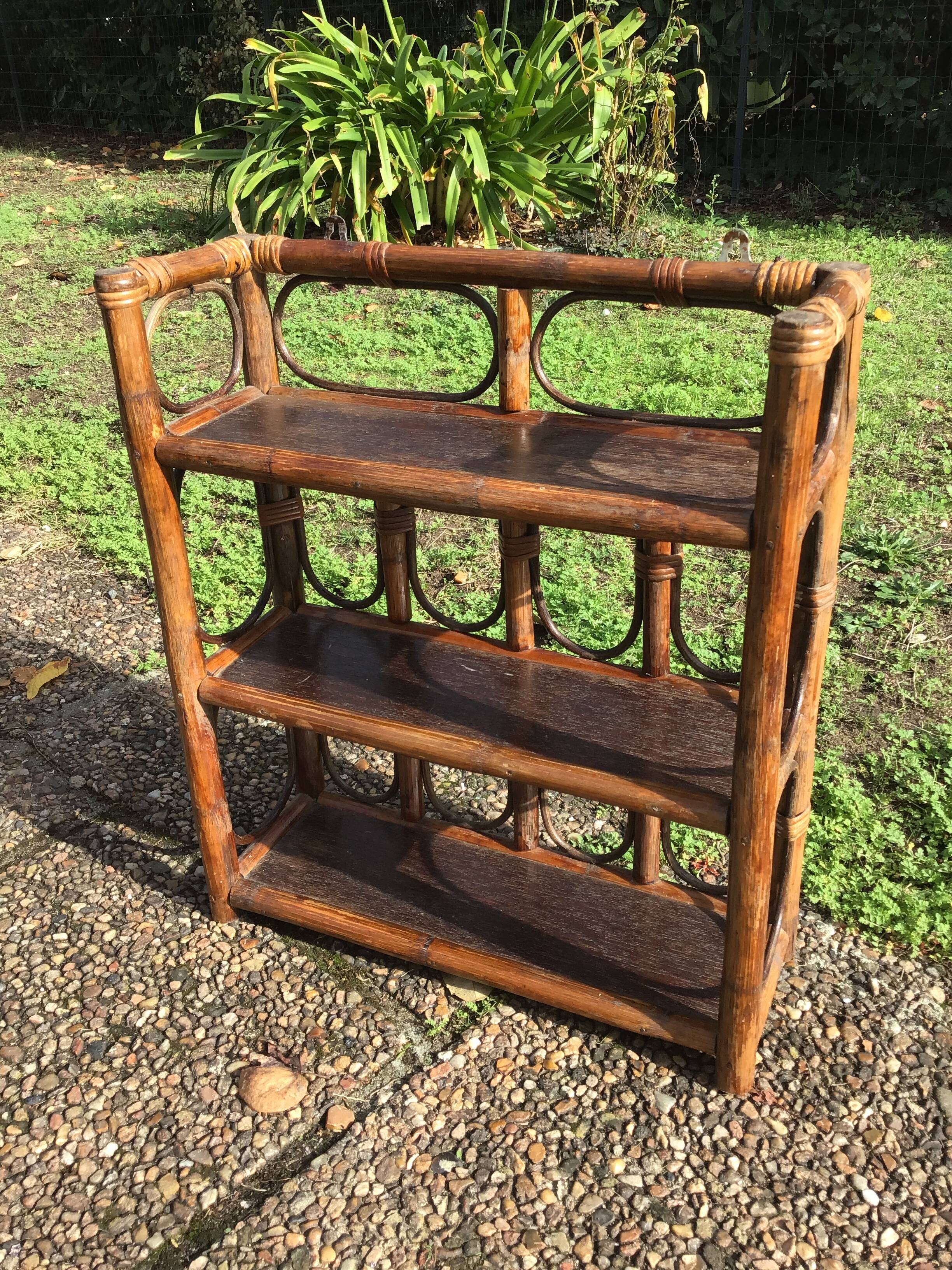 Rattan shelf