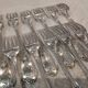 12 silver-plated dessert forks, silversmith Boulenger, LXV semi-rich