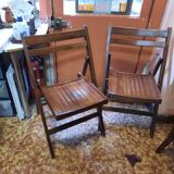 Pair of vintage folding chairs