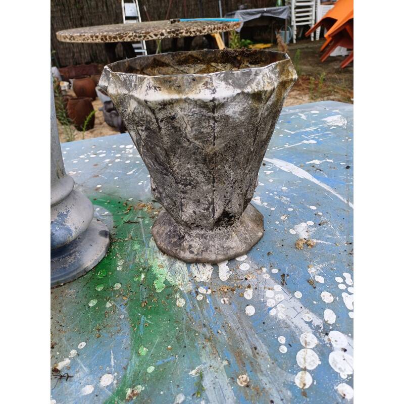 Set of 6 cast iron vases from 1900 from Charleville-Mézières