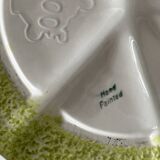 Set of 2 lemon pattern ceramic plates