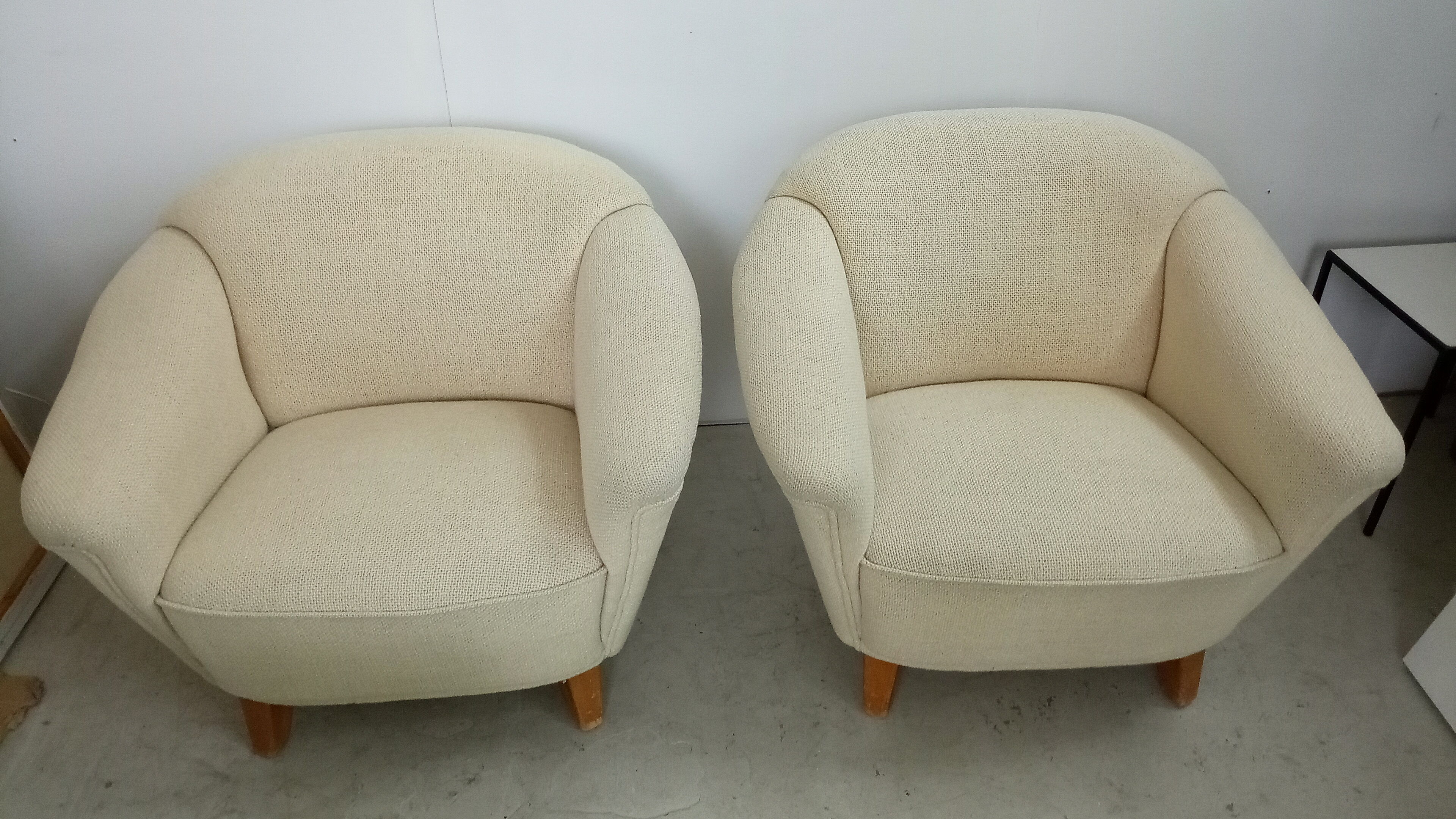 Pair scandinavian armchairs