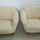 Pair scandinavian armchairs