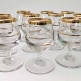 Set of 10 vintage alcohol glasses