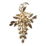 Applique murale dorée Hans Kögl, années 1980, Italie.