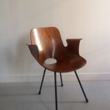 Médéa armrest chair in wood and metal by Vittorio Nobili for Fratelli Tagliablue, Italy 1950