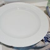 Plat rond porcelaine blanche