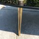 Glass and brass coffee table