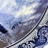 Boch Belgium ceramic wall plate depicting the painter Rembrandt