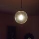 Vintage Glashütte Limburg pendant light, bubbled glass ball, ceiling lamp, ball chandelier